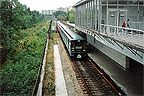 Состав из вагонов типа 81-717/81-714 и А на станции "Пионерская"