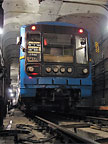 Номерной в тоннеле за станцией "Бориспольская"