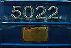 Номер и табличка на вагоне типа 81-714.4 № 5022
