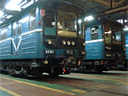 Вагоны типа 81-540.9 и 81-717 в депо "Московское"